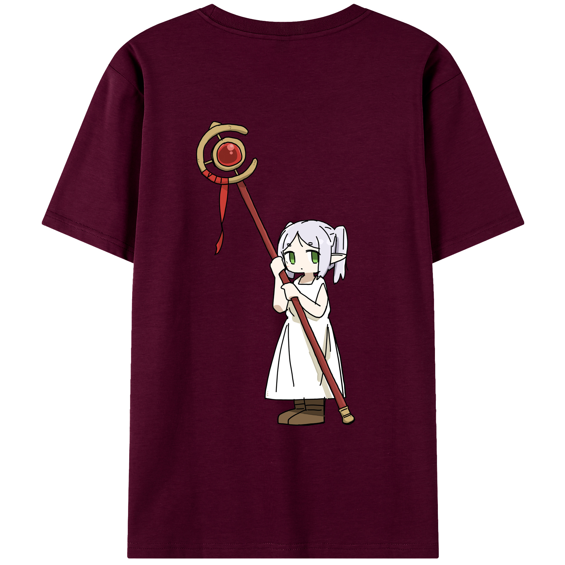 （画像用） 葬送のフリーレン Frieren レディース半袖Tシャツ(バックプリント)